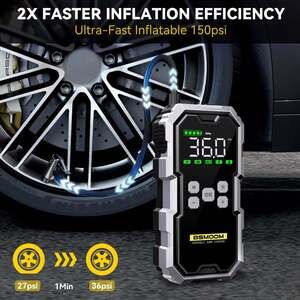 Car Jump Starter with Air Compressor LCD Screen 21800Mah Portable Booster
